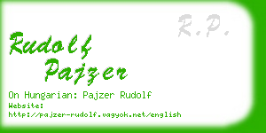 rudolf pajzer business card